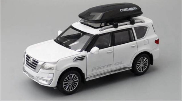 CARRO COLECIONÁVEL NISSAN PATROL BRANCO ESCALA 1:32