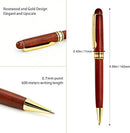Caneta tinteiro Wooden 3 canetas de madeira com estojo para presente/Caneta-tinteiro, caneta esferográfica e caneta gel de alta qualidade com refis de tinta, canetas promocionais de design exclusivo para negócios - DELUE EDITION