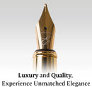 Caneta Tinteiro de Luxo Ellington Pens em Madeira – Ponta Média – Inclui 6 Cartuchos de Tinta, Estojo de Madeira para Presente, Conversor de Tinta – Caneta de Madeira para Escrita, Caligrafia, Diário e Desenho (Rosewood Radiance)