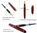 Caneta tinteiro Wooden 3 canetas de madeira com estojo para presente/Caneta-tinteiro, caneta esferográfica e caneta gel de alta qualidade com refis de tinta, canetas promocionais de design exclusivo para negócios - DELUE EDITION