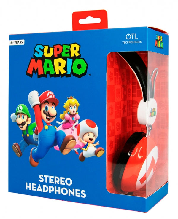 AUSCULTADORES GAMING COM FIOS JUNIOR - SUPER MARIO ICON (MULTIPLATAFORMA)