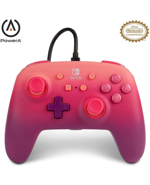 COMANDO OFICIAL POWERA FUCHSIA COM FIOS SWITCH - NOVO