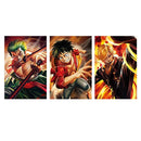 QUADRO DECORATIVO - LUFFY E SANJI , ZORO - DIMENSÃO 66.5CM X 31CM X 46.5CM