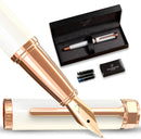 Caneta tinteiro Ellington Pens Luxuosa - ponta média lisa - inclui 3 cartuchos de tinta, conversor de tinta recarregável, caixa de presente - DELUXE EDITION