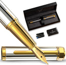 Caneta tinteiro Ellington Pens Luxuosa - ponta média lisa - inclui 3 cartuchos de tinta, conversor de tinta recarregável, caixa de presente - DELUXE EDITION