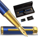 Caneta tinteiro Ellington Pens Luxuosa - ponta média lisa - inclui 3 cartuchos de tinta, conversor de tinta recarregável, caixa de presente - DELUXE EDITION