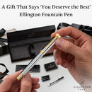 Caneta tinteiro Ellington Pens Luxuosa - ponta média lisa - inclui 3 cartuchos de tinta, conversor de tinta recarregável, caixa de presente - DELUXE EDITION