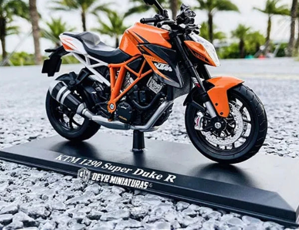 MOTORIZADA COLECIONÁVEL KTM 1290 SUPER DUKE R ESCALA 1:12