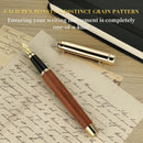 Caneta tinteiro BEILUNER 316, deslumbrante jacarandá luxuosa, ponta dourada 24K (fina), lindo acabamento em ouro 24K, conversor de tinta, bom presente para homens e mulheres - elegantes, executivas- DELUXE EDITION