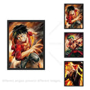 QUADRO DECORATIVO - LUFFY E SANJI , ZORO - DIMENSÃO 66.5CM X 31CM X 46.5CM