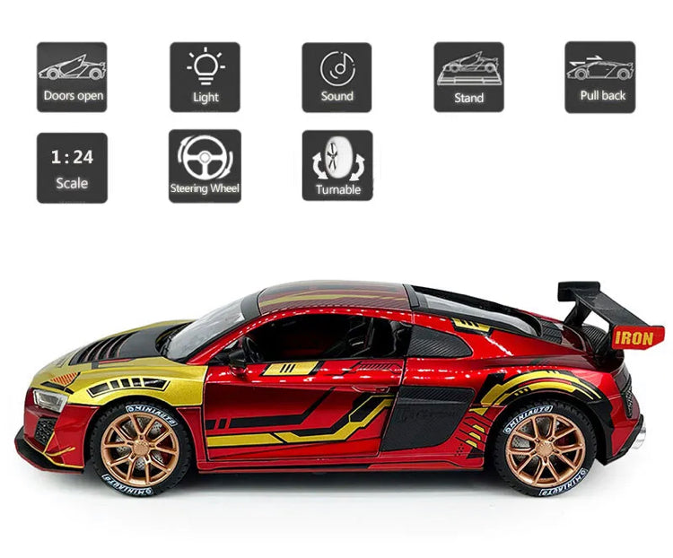 CARRO COLECIONAVEL AUDI R8 ESCALA 1:24 - GameShop Angola