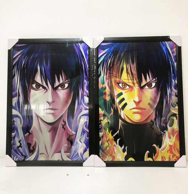 QUADRO DECORATIVO 3D NARUTO SASSUKE - NOVO