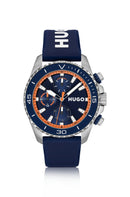 RELÓGIO HUGO MEN’S DIVE WATCH COM MOSTRADOR AZUL E PULSEIRA DE SILICONE AZUL  - HUGO BOSS