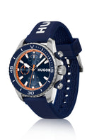RELÓGIO HUGO MEN’S DIVE WATCH COM MOSTRADOR AZUL E PULSEIRA DE SILICONE AZUL  - HUGO BOSS