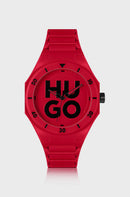 RELÓGIO HUGO MEN’S Grail LIGHT VERMELHO COM MOSTRADOR COM TEXTURA DE LOGÓTIPO- HUGO BOSS