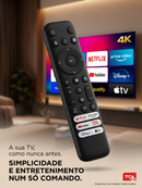 Comando  Controle Remoto TCL RC813 teclas Netflix , prime-video , YouTube, TCL channel , Apple TV