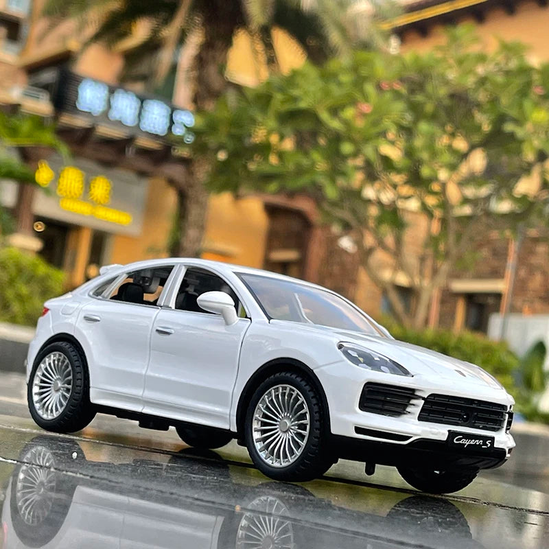 CARRO COLECIONÁVEL PORSCHE CAYENNE TURBO PRETO ESCALA 1:24