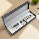 CANETA ESFEROGRÁFICA PRETA COM CLIPE DOURADO- COM CAIXA PRESENTE