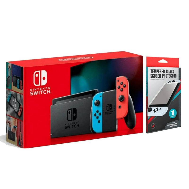 CONSOLA NINTENDO SWITCH V2 (32GB) AZUL NÉON/ VERMELHO NÉON - NOVA