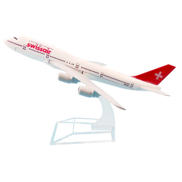 AVIÃO COLECIONÁVEL SWISSAIR 380 ESCALA 16 cm