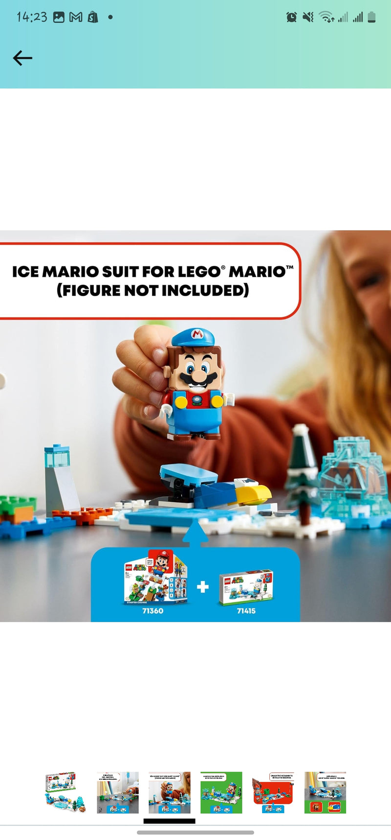 LEGO SUPER MARIO - PACOTE DE EXPANSÃO - TRAJE MARIO DE GELO E MUNDO GELADO 71415