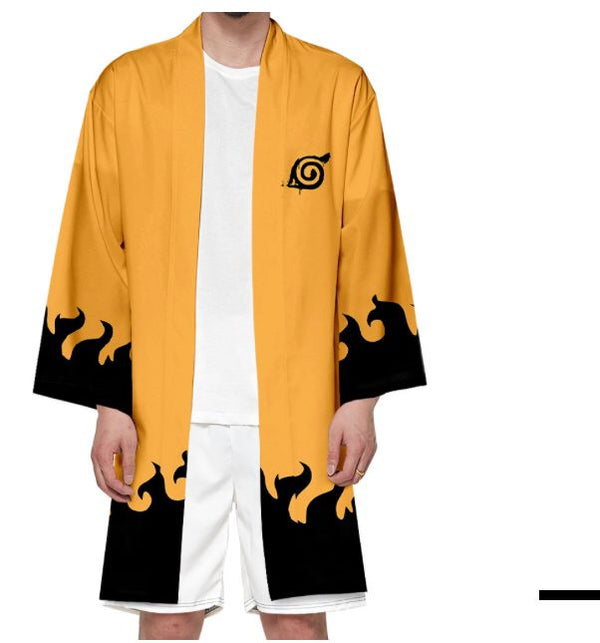 KIMONO CAPA COMPRIDO NARUTO MODO KURAMA - NARUTO COSPLAY