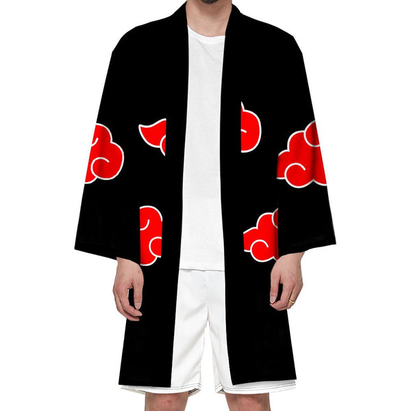 KIMONO COMPRIDO AKATSUKI - NARUTO COSPLAY