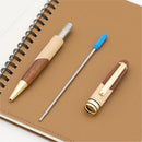 CANETA ESFEROGRÁFICAS DE ASSINATURA DE MADEIRA COM CAIXA PRESENTE DE MADEIRA - NOVO