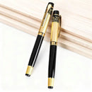 CANETA ESFEROGRÁFICAS PRETA COM DETALHES DOURADOS  - COM CAIXA PRESENTE