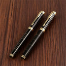 CANETA TINTEIRO TEXTURIZADA DOURADA COM CAIXA PRESENTE