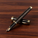 CANETA TINTEIRO TEXTURIZADA DOURADA COM CAIXA PRESENTE