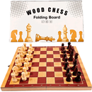 Jogo De Xadrez Profissional Tabuleiro Dobrável 29cm x 29cm - Wood Chess