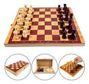 Jogo De Xadrez Profissional Tabuleiro Dobrável 29cm x 29cm - Wood Chess