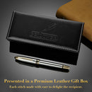 Caneta tinteiro BEILUNER cromada prata 315, canetas de luxo deslumbrantes com detalhes em ouro 24K, linda ponta dourada 24K (fina), conversor de tinta, presente chique para homens e mulheres - DELUXE EDITION