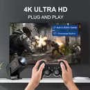Projetor portátil HCS350 Pro inclui 2 controladores de jogos sem fio brancos 3800 jogos com suporte para console de videogame 4K 1080P Android11