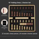 JOGO DE TABULEIRO XADREZ  MAGNÉTICO 38cm de madeira - NOVO