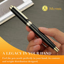 Caneta tinteiro MCNTEIK 317, deslumbrante laca de piano luxuosa, ponta dourada 18K (média), lindo acabamento em ouro 24K, conversor de tinta, presente confiável para homens e mulheres - elegante - DELUXE EDITION