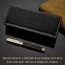 Caneta tinteiro BEILUNER 316, deslumbrante madeira preta luxuosa, ponta dourada 24K (fina), lindo acabamento em ouro 24K, conversor de tinta, presente chique para homens e mulheres - elegante - DELUXE EDITION