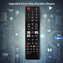 Comando Controle Remoto Universal para Smart TV Samsung modelo BN59-01315J  Teclas Netflix, Prime-video