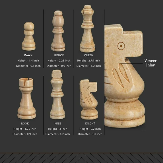 JOGO DE TABULEIRO XADREZ  MAGNÉTICO 38cm de madeira - NOVO