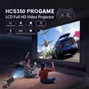 Projetor portátil HCS350 Pro inclui 2 controladores de jogos sem fio brancos 3800 jogos com suporte para console de videogame 4K 1080P Android11