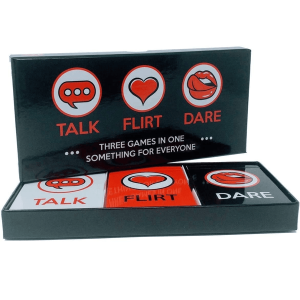 JOGO DE CARTAS - TALK , FLIRT , DARE - INGLES