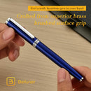 Caneta tinteiro BEILUNER de luxo, ponta média dourada sólida 24K, edição limitada clássica moderna - inclui 6 cartuchos de tinta e conversor de refil de tinta com estojo de presente - DELUXE EDITION