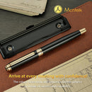 Caneta tinteiro MCNTEIK 317, deslumbrante laca de piano luxuosa, ponta dourada 18K (média), lindo acabamento em ouro 24K, conversor de tinta, presente confiável para homens e mulheres - elegante - DELUXE EDITION
