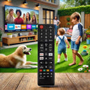 Comando Controle Remoto Universal para Smart TV Samsung modelo BN59-01315J  Teclas Netflix, Prime-video