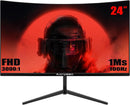 MONITOR CURVO RAYWEGO 24” FHD ( 1920 x 1080 ) | 100HZ | IDEAL PARA GAMING E ESCRITÓRIO