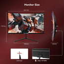 MONITOR CURVO RAYWEGO 24” FHD ( 1920 x 1080 ) | 100HZ | IDEAL PARA GAMING E ESCRITÓRIO