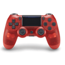 COMANDO SONY DUALSHOCK VERMELHO TRANSPARENTE  PS4 - NOVO