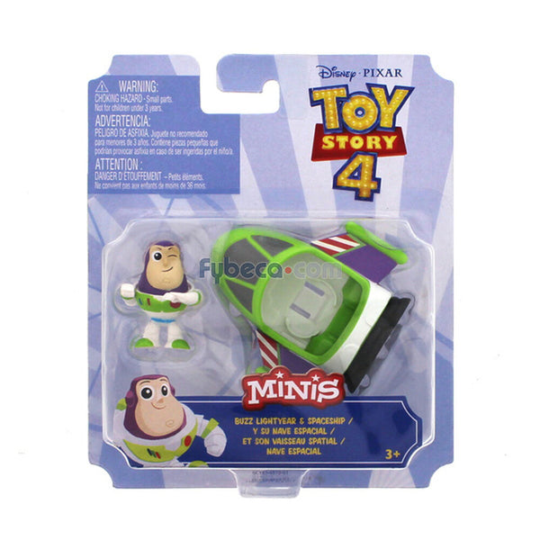 FIGURINHA TOY STORY - MINIS BUZZ LIGHTER  & SPACESHIP (mini action fight)