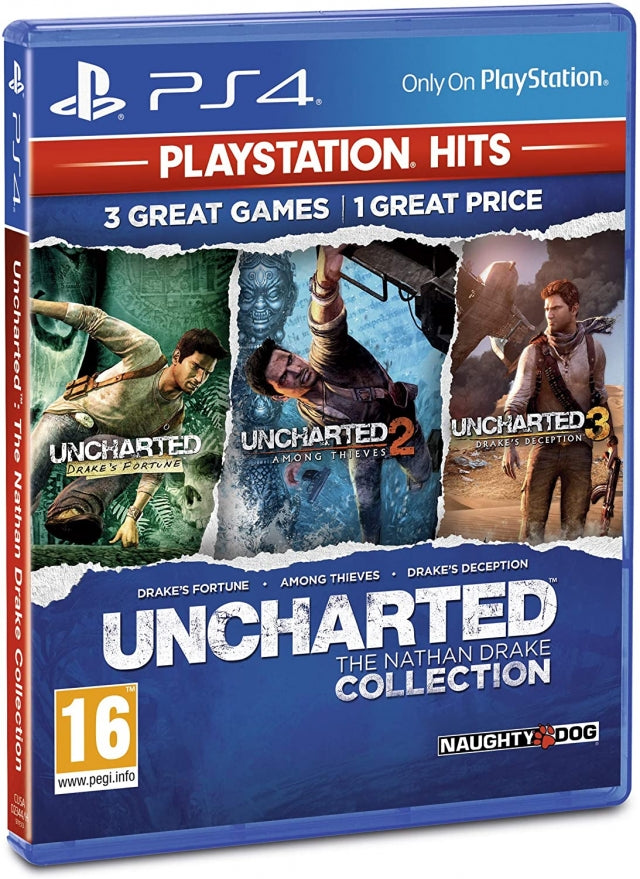 UNCHARTED THE NATHAN DRAKE COLLECTION 3 em 1 - NOVO - PS4